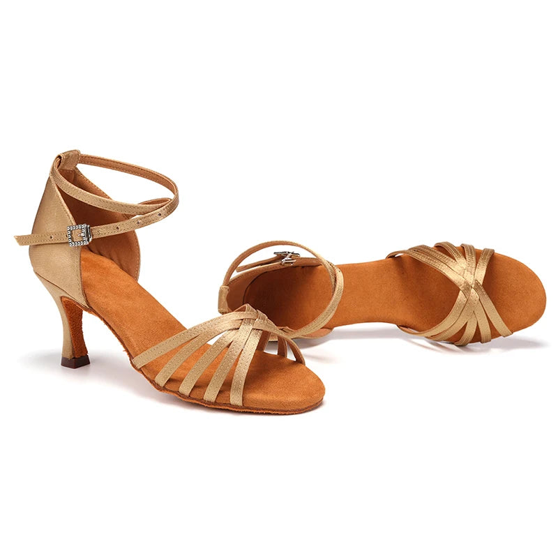 Hot Selling Women's Tango/Ballroom/Latin Dance Dancing Shoes Heeled Salsa Professional Dancing Shoes For  Girls Ladies 5cm/7cm