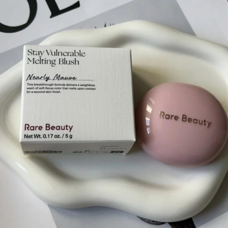 Rare Beauty Rose Neutral Mauve Blush Powder Portable Makeup Liquid Blush Moisturizing Dual-use Waterproof Lip Glaze Plump Smooth