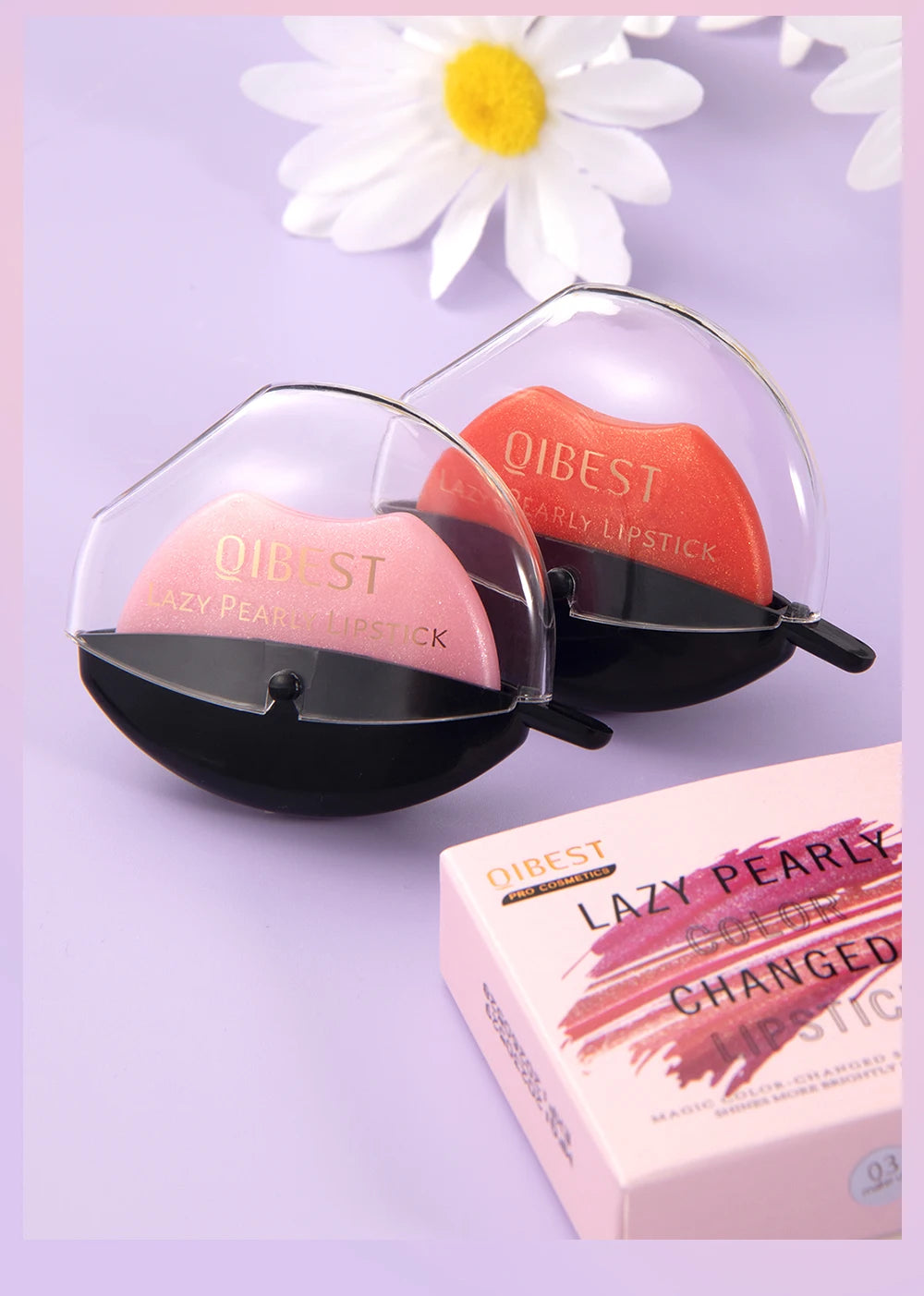 Lip-shaped lipstick seal Sip into makeup lazy blush lipstick Matte makeup effect Moisturizing lip gloss Waterproof non-stick cup