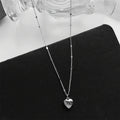 Simple Love Heart Pendant Necklace Golden Silver Color Trendy Office Lady Link Chain Neck Jewelry Gift for Friend Fashion