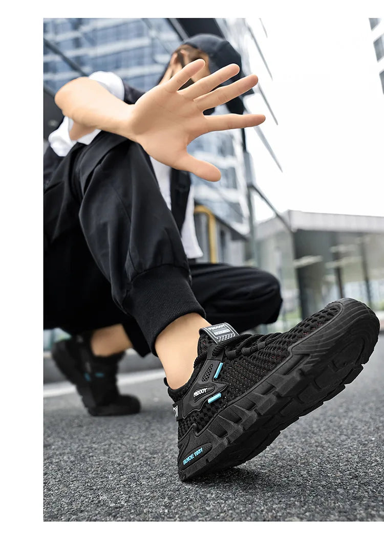 2025 Men's Casual Shoes Summer Beach Anti-slip Wading Shoes Outdoor Comfortable Breathable Mesh Sneakers Men Zapatos De Hombre