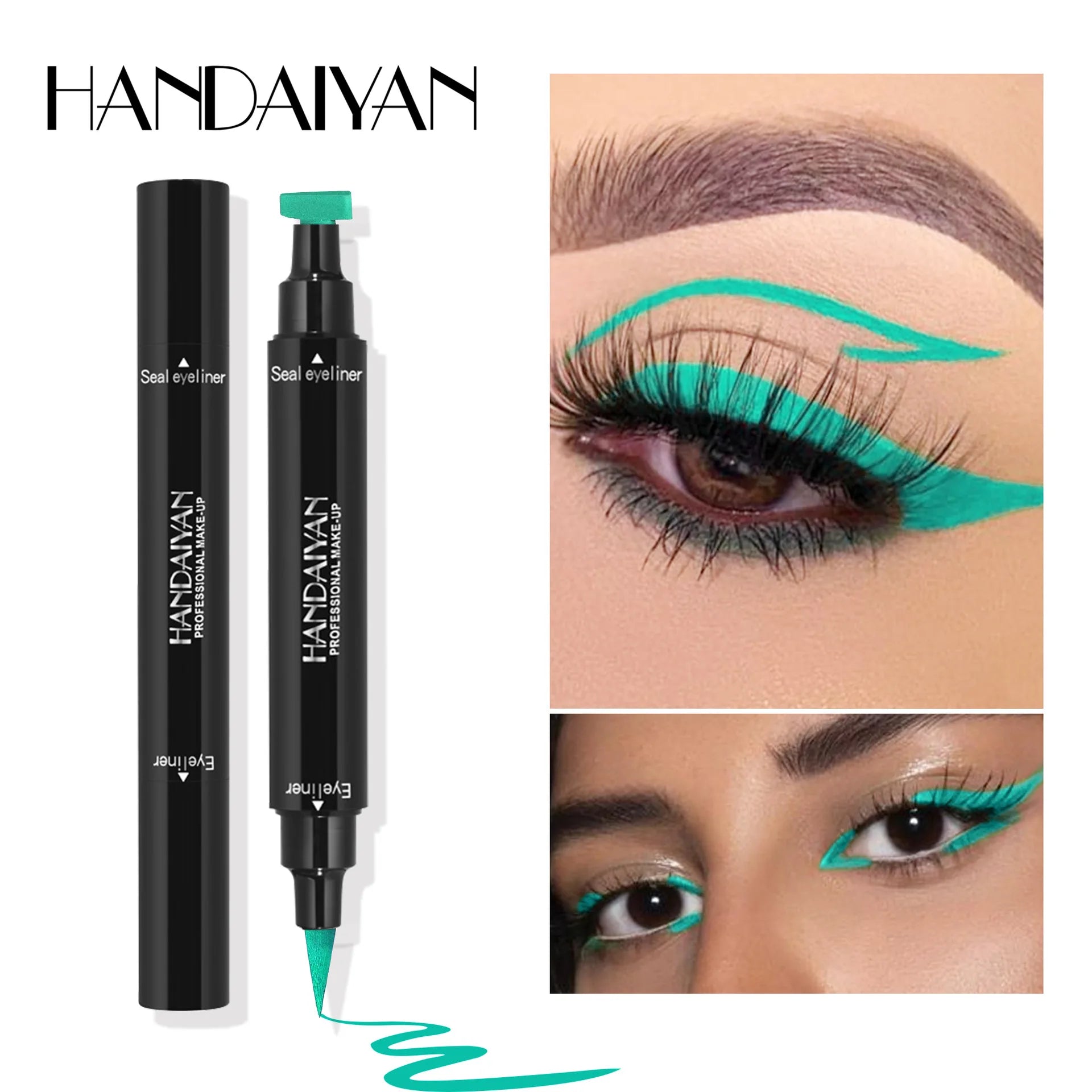 Long Lasting Triangle Liquid Eyeliner Stamp Waterproof Quick Dry No Smudging Eye Cosmetics Tool for Professional Makeup