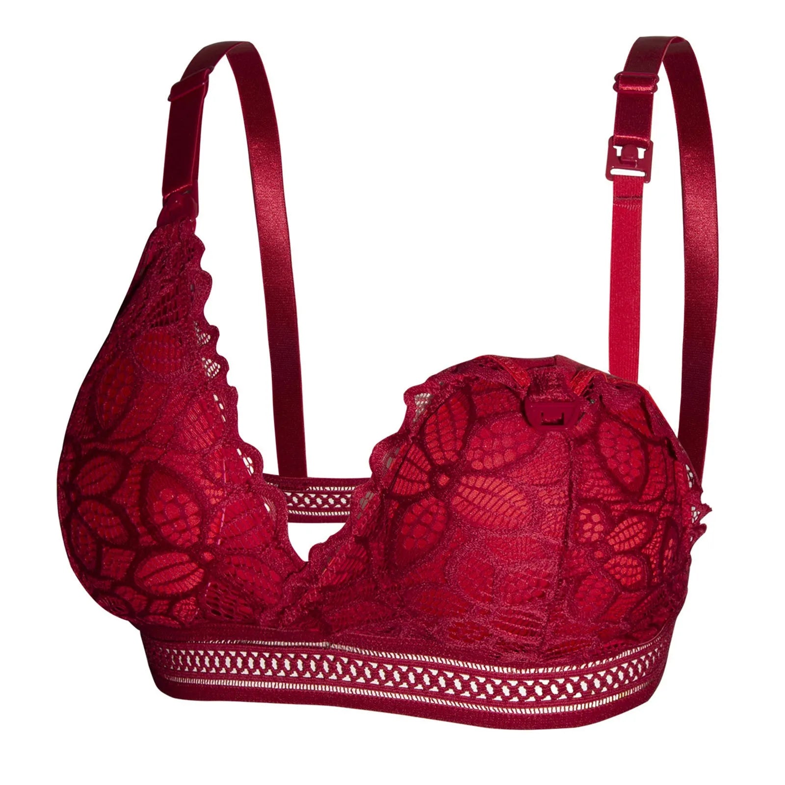 Lace Bra Wirefree Padded Bras For Women No Underwire Push Up Bra Female Gathered Bralette Soft Comfort Underwear Brassiere