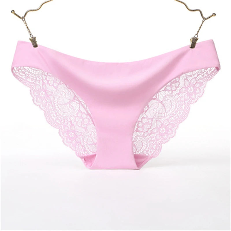 Women's Seamless Underwear Leopard Intimate Women Sexy Lace Black Floral Panties Seamless Panty 3pcs/set