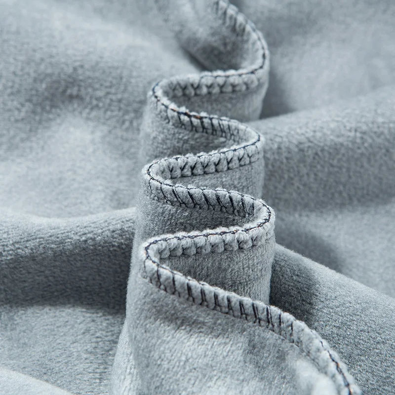 Men's Fleece Lined Thickened Long Sleeve Shirt Pocket Shirt