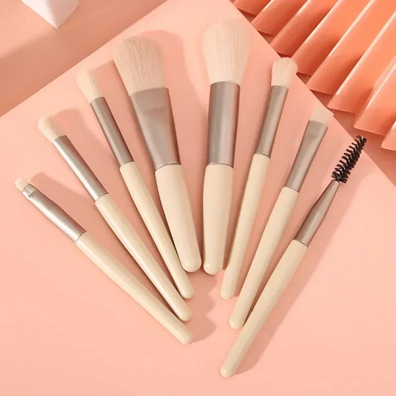 8Pcs Portable Makeup Brush Eyeshadow Foundation Blending Make up Soft Fluffy Cosmetics Concealer Makeup Brush Make Up Supplies