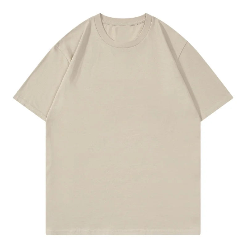 Premium Quality Organic 100% Cotton Mens Solid T-shirts Regular Cotton Men's T-Shirt Solid Color Casual Crew Neck Unisex Summer