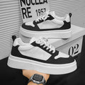 New Korean Version Printed Men Skateboarding Shoes Men Fashinable Increase Breathability Platform White Shoes Sports Casual Shoe