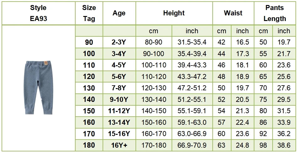 Children Fleece-lined Pants for Teenager Boys Girls Warm and Cozy Elastic Winter Bottoms Clothes Suitable for Autumn and Winter
