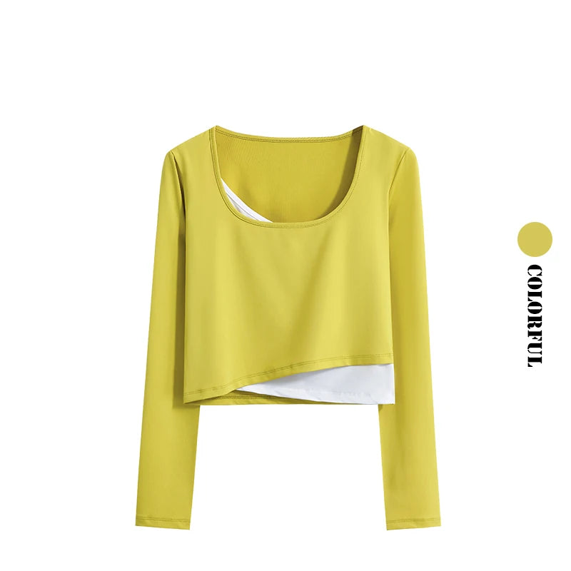 DRUR Women Yoga Set Loose Fit Gym Outfit Long Sleeve Top Pants 2 Piece Sportswear Outfit Running Jogging Suit Fitness Clothing