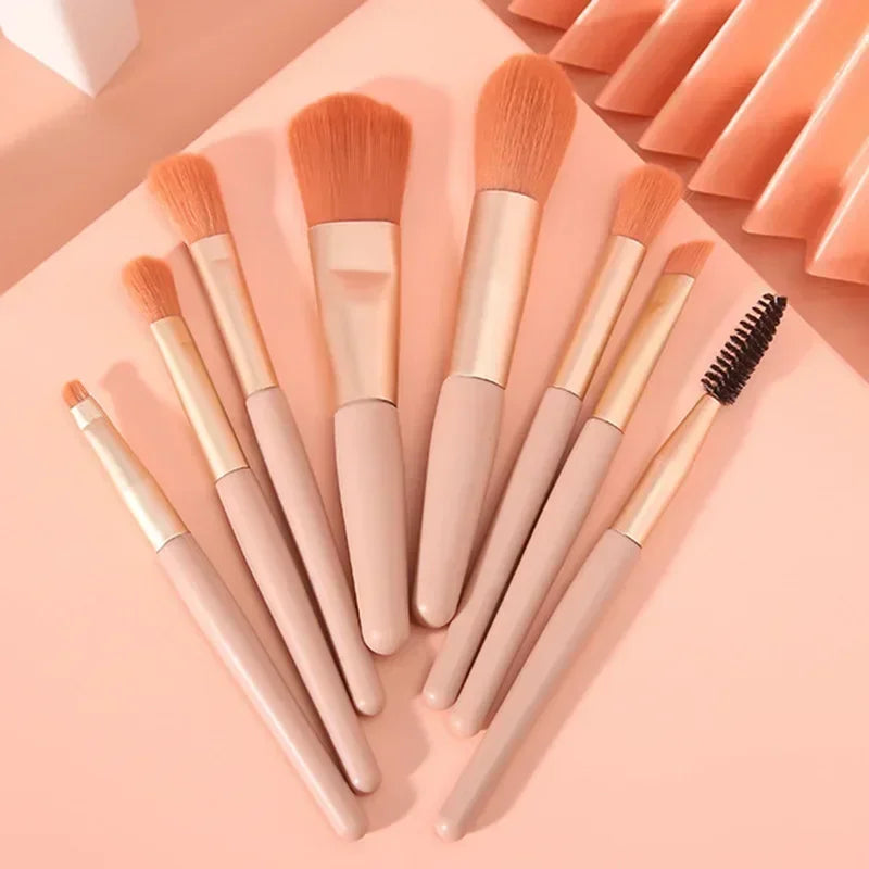 8Pcs Portable Makeup Brush Eyeshadow Foundation Blending Make up Soft Fluffy Cosmetics Concealer Makeup Brush Make Up Supplies