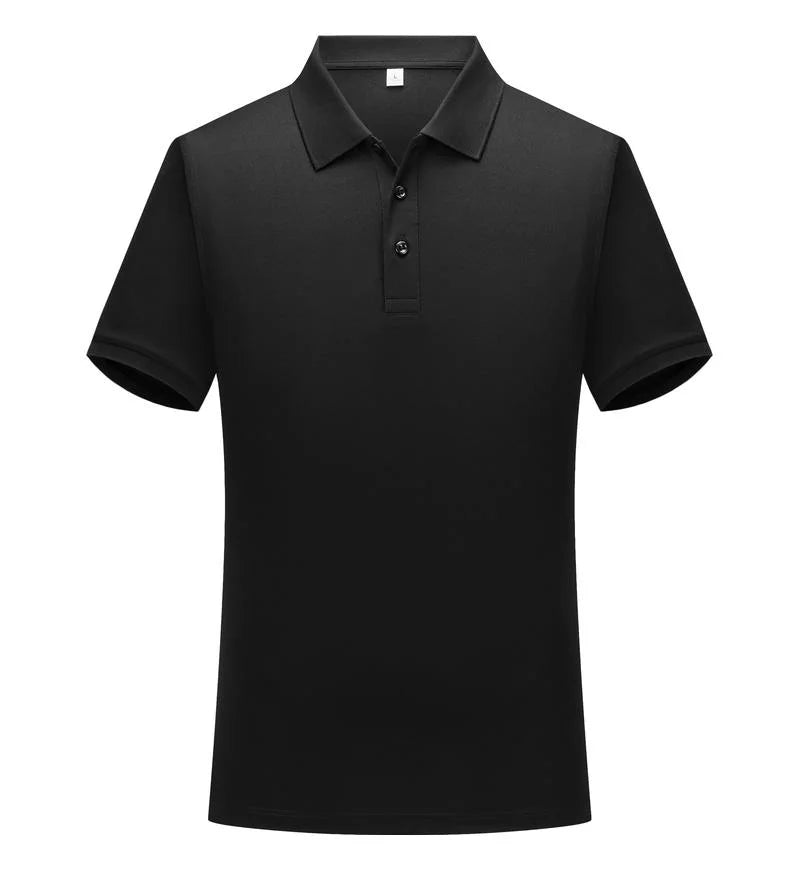 Solid color cotton breathable men's and women's polo shirts, T-shirts, printed logos, embroidered summer workwear, short sleeves