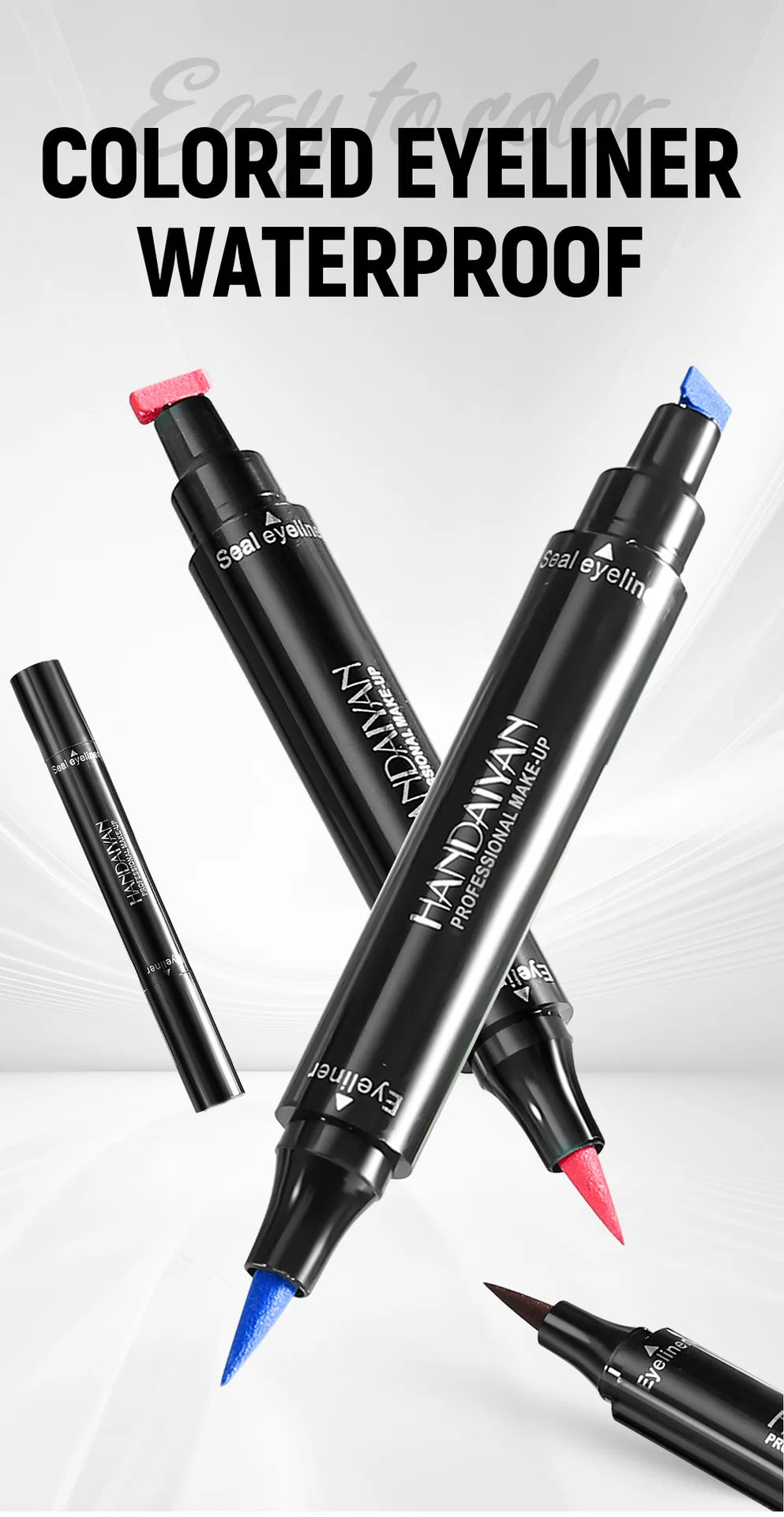 Long Lasting Triangle Liquid Eyeliner Stamp Waterproof Quick Dry No Smudging Eye Cosmetics Tool for Professional Makeup