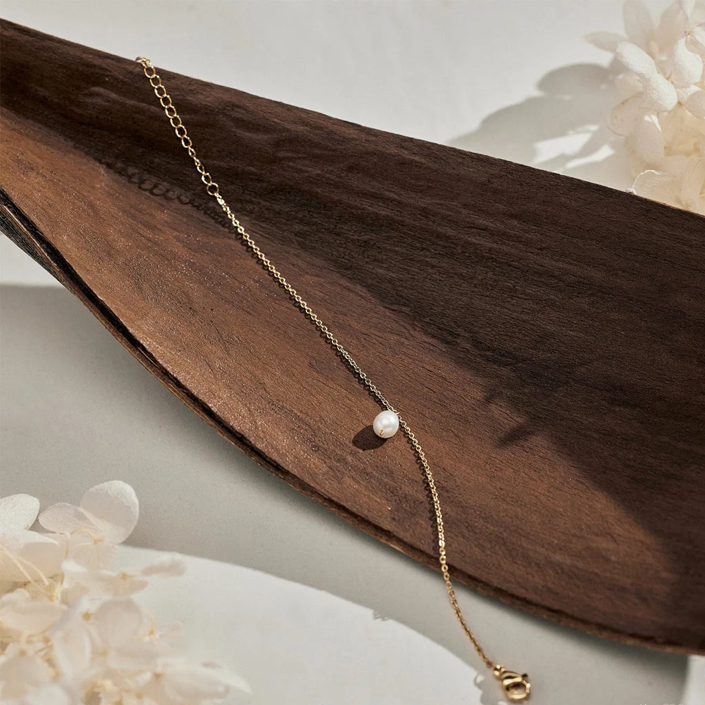 18K Gold Plated Stainless Steel Freshwater Pearl Pendant Necklace Bracelet French Vintage Set INS Style Geometric Shape Women...