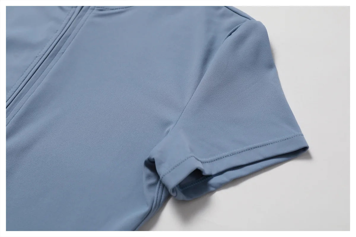 Summer Zipper Jumpsuits Short Sleeve Yoga Bodysuit Women's Yoga Set Gym Tracksuit Push-up Workout Clothes Dance Fitness Bodysuit