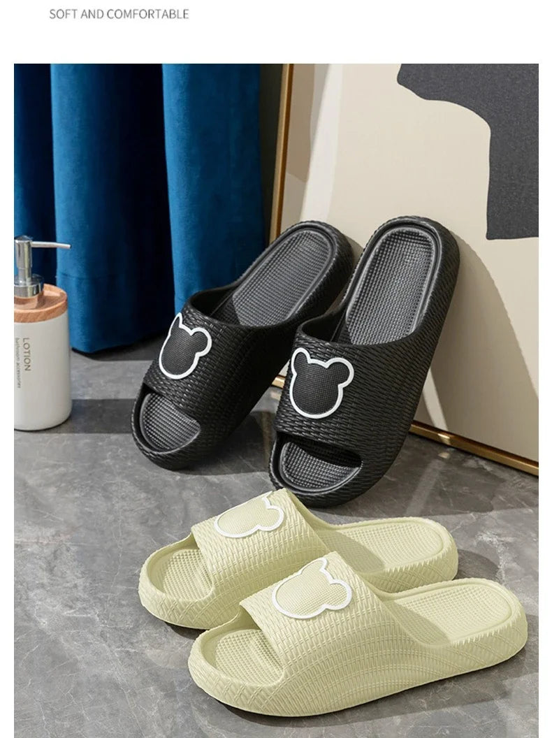 Home Cloud Slipper Men Cartoon Bear Sandal Flip Flop Beach House Shoe Platform Female Woman Slides Ladies Outdoor Rubber Sneaker