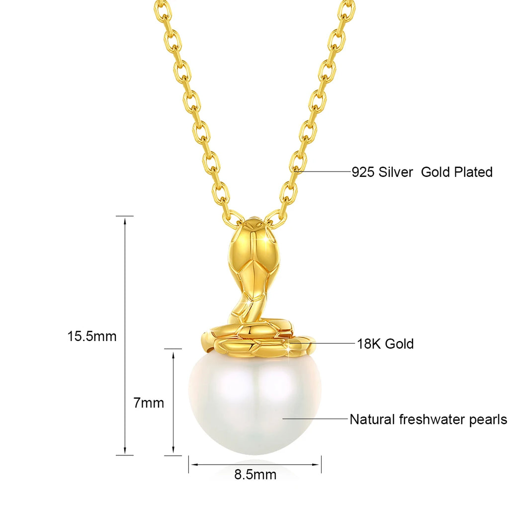 100% Pure 18K Gold Pendant Natural Freshwater Pearl Necklace Au750 Round Jewelry Suitable for Women Wedding Parties Popular Gift