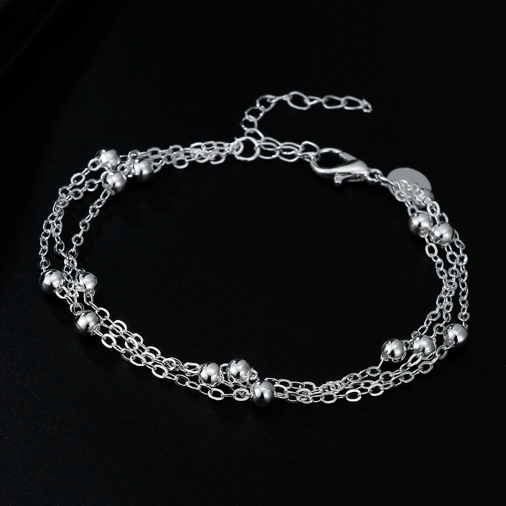 Fine 925 sterling silver Chain stars Bracelets for women Charms fashion designer party Wedding Jewelry Holiday gifts