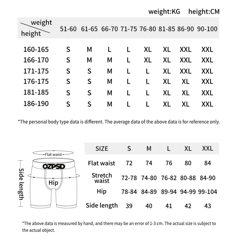 ETHIKA 6Pcs Men Underwear Boxers Breathable Man Swimming Underpants Plus Size Print Mens Panties Trunks Sexy Men's Boxershorts