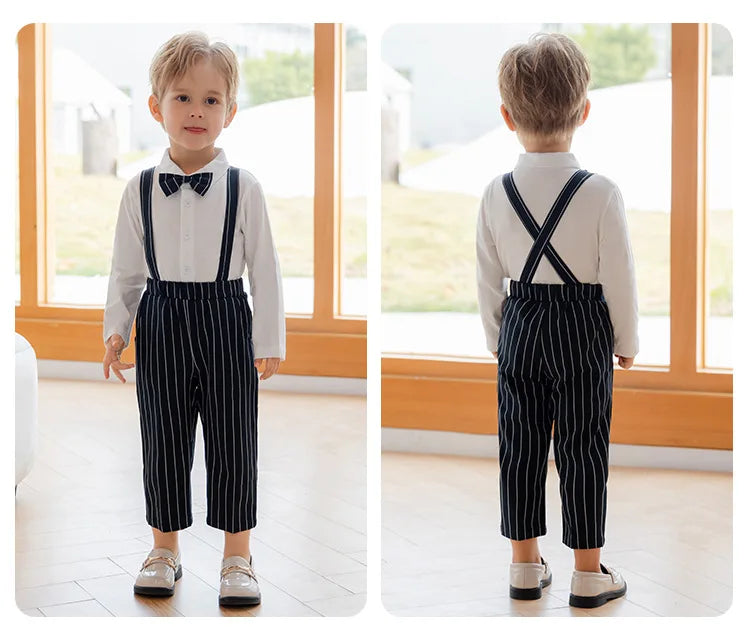 New Children Boys Suit Pants Cotton Plaid Kids Boys Casual Pants Elementary School Performance Pants For 1-10Y Boys Loose Pants