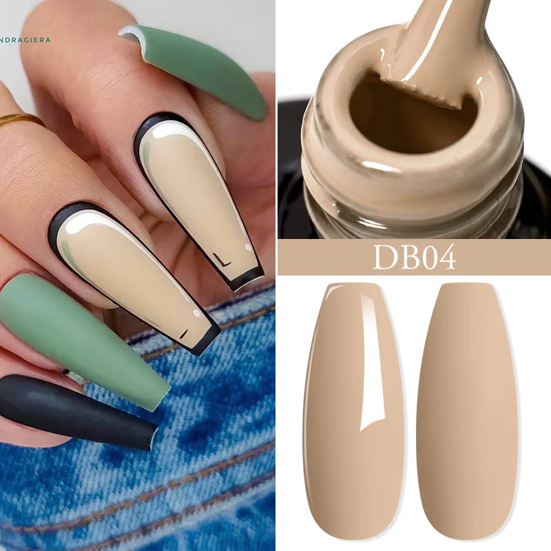 Mtssii 6ML Chocolate Color Gel Nail Polish Brown Semi Permanent UV Gel Autumn Winter Popular Soak Off Nail Art Gel Varnishes