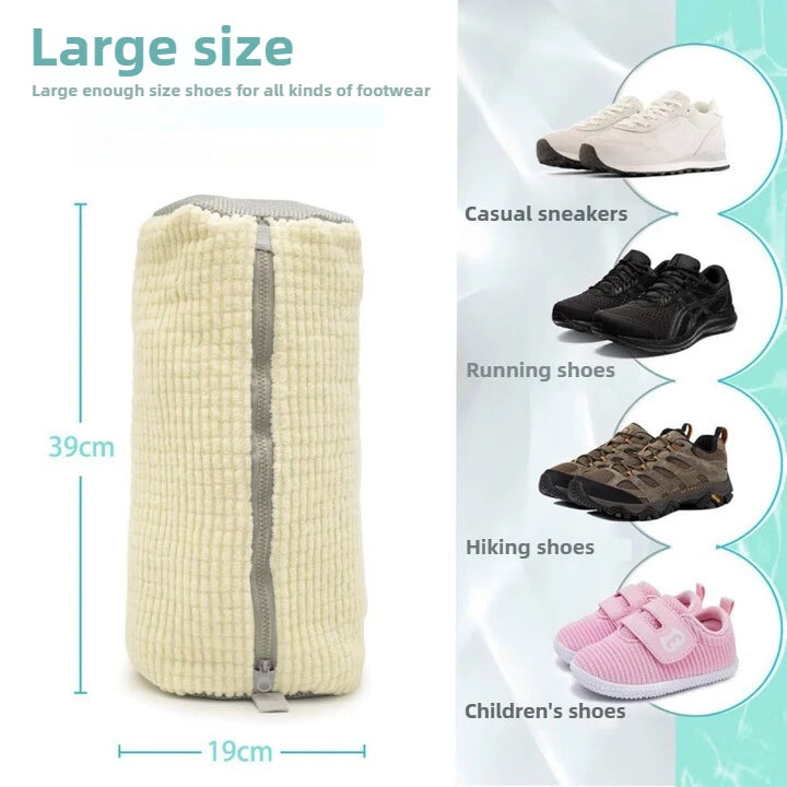 Washing Machine Shoe Bag - Heavy Duty Mesh Laundry Protector Anti-Deformation Anti-Wear Sneaker Wash Bag for Lazy Efficient Clea