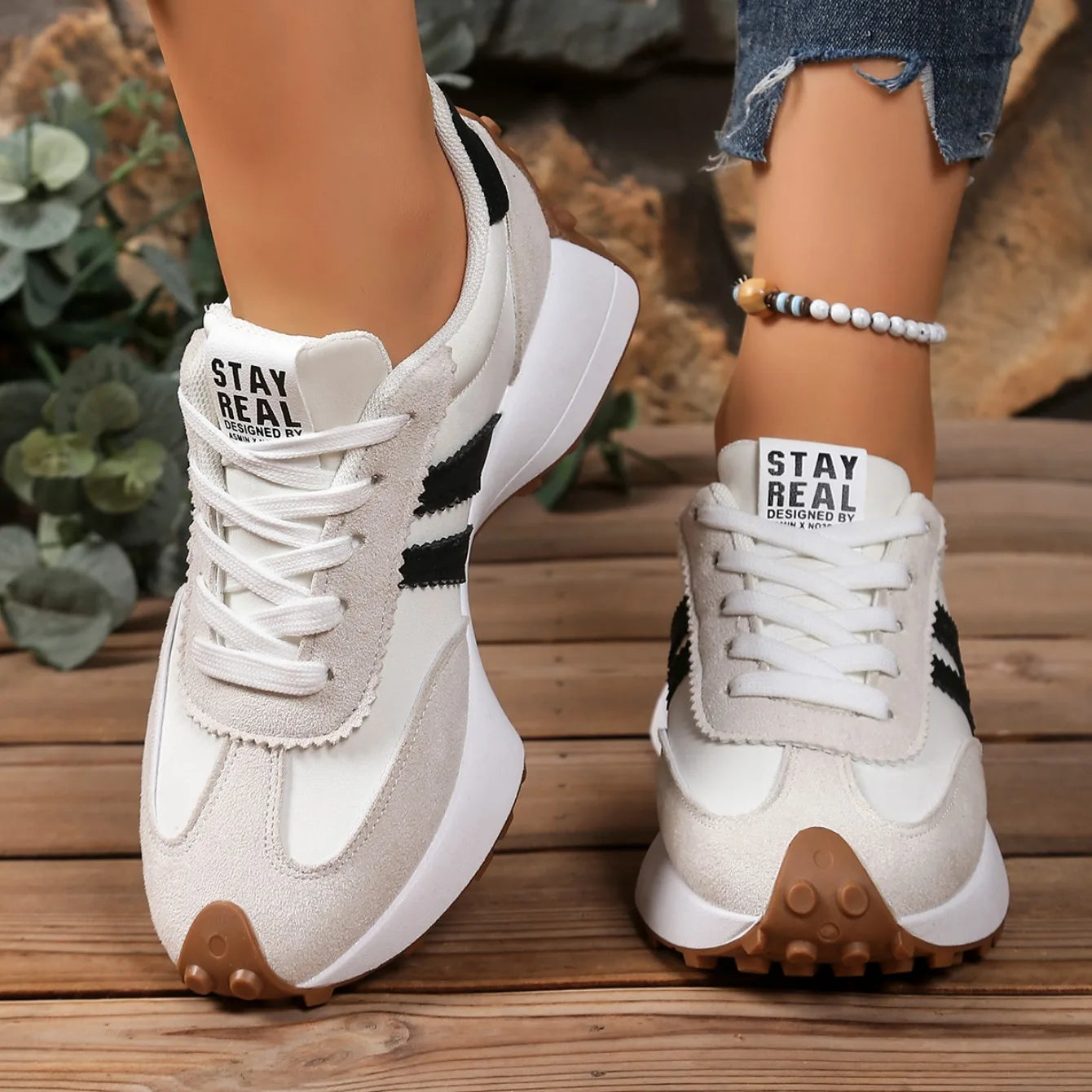 Spring Thick Bottom Women Sneakers 2025 Summer Casual Patchwork Leather Sneakers Women Outdoor Casual Comfortable Shoes Ladies