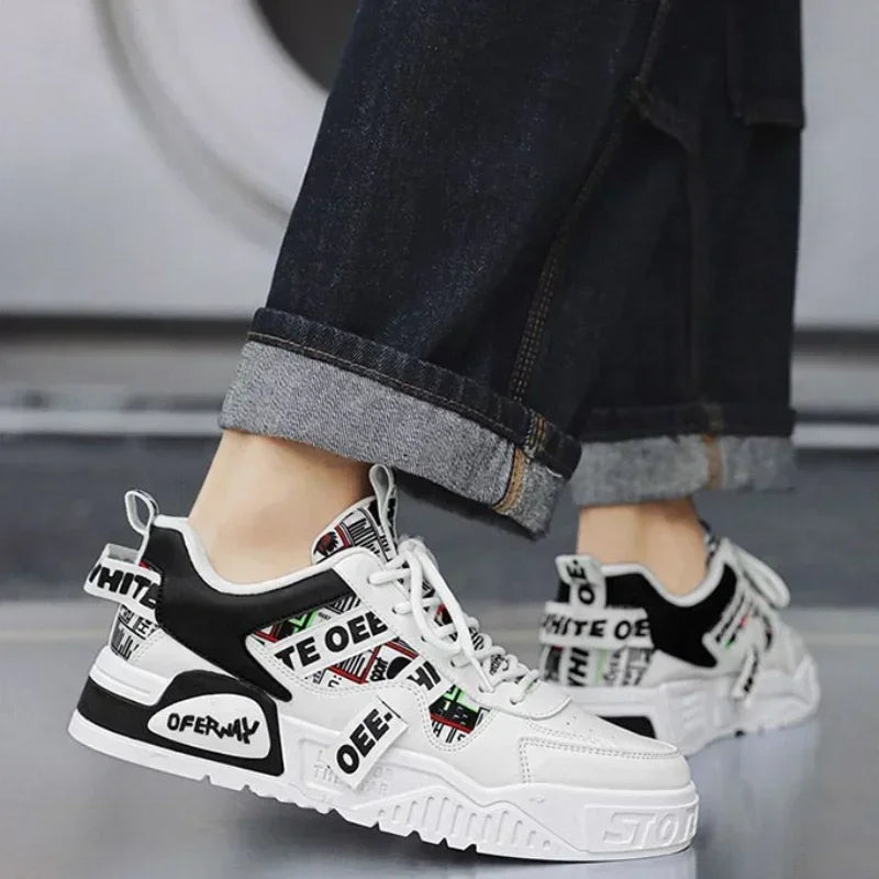 High quality Men's Shoes Breathable Men Walking Sneakers Shoe Leather Outdoor Running Shoes Lace-up Men Casual Shoes New Zapatos