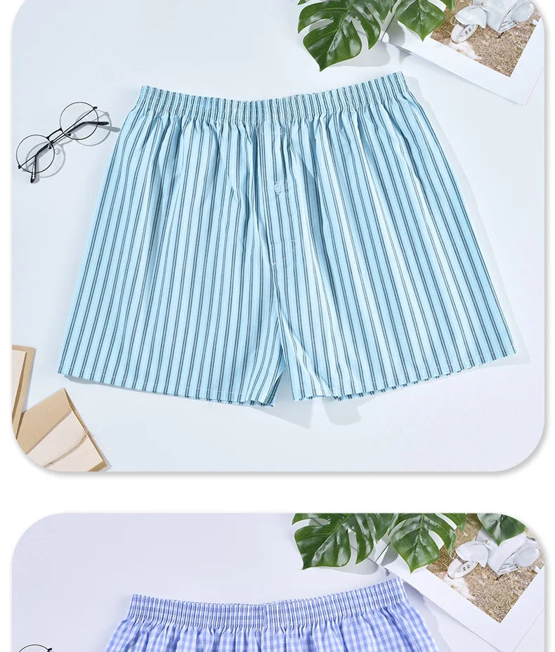 Cotton Men's Boxer Shorts, Summer Men's Comfort Shorts, Men's Breathable Underwear, Soft Shorts, Home Shorts, Special 3pcs Set