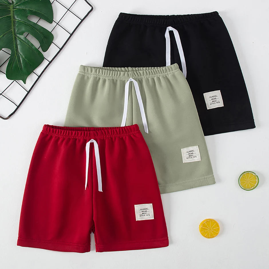 1/3 Pcs Children's Basic Joker Shorts Boy Leisure Sports Tether Pants Girl Fashion Comfortable Multicolor Combination Hot Pants