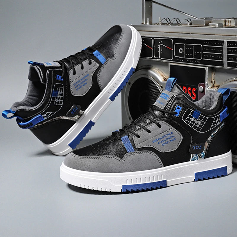 Mens Board Shoes 2025 Winter Comfortable Thick Soled Non Slip Casual Smeakers Student Street Warm Winter Cotton Shoes for Men