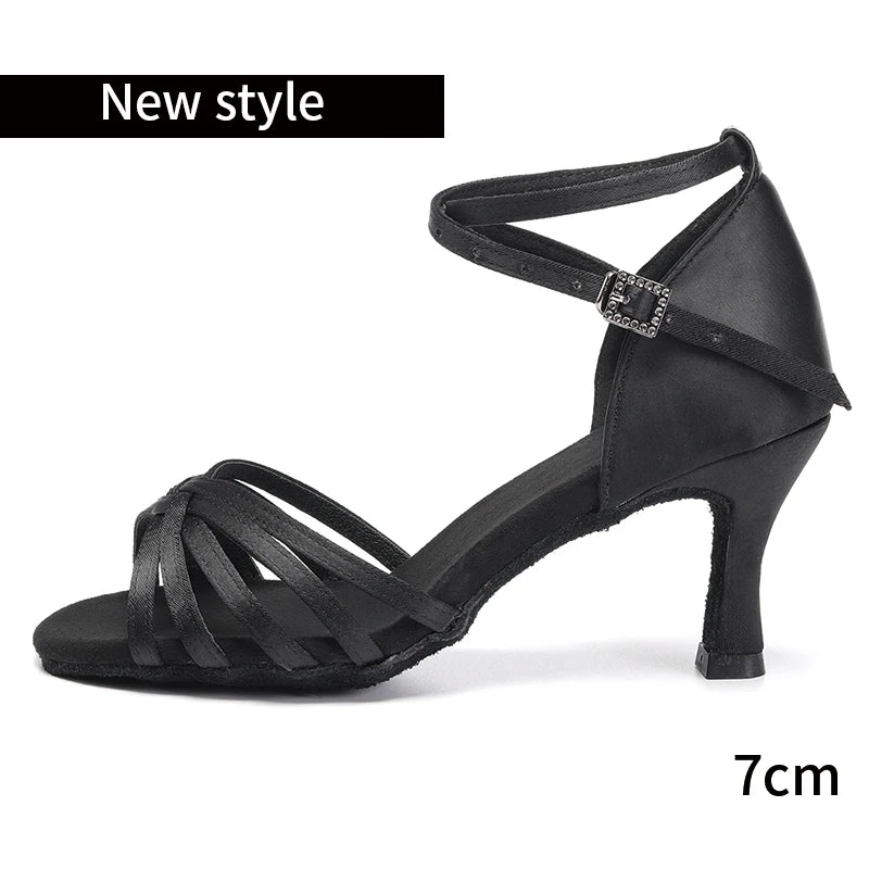 Hot Selling Women's Tango/Ballroom/Latin Dance Dancing Shoes Heeled Salsa Professional Dancing Shoes For  Girls Ladies 5cm/7cm