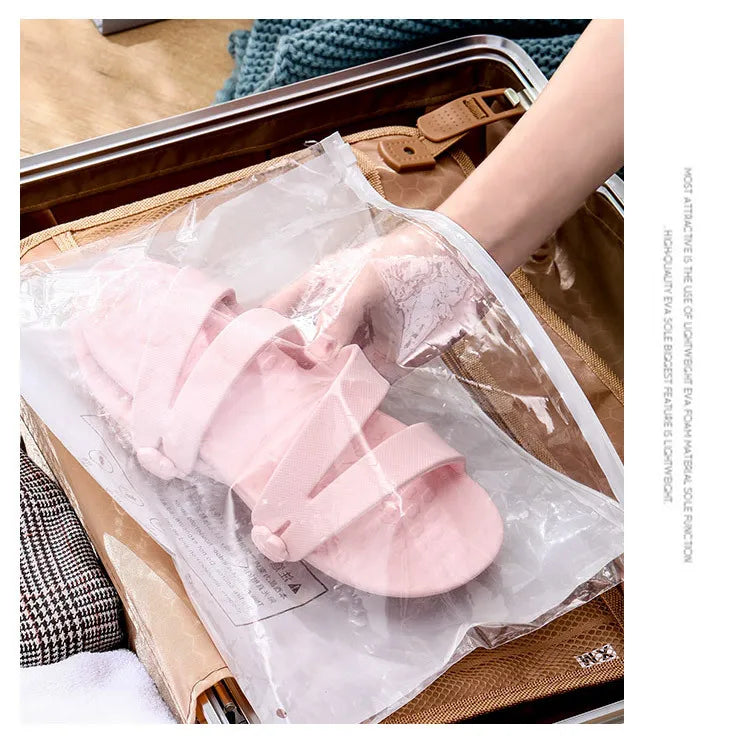 Travel portable slippers, travel non-slip lightweight soft sole folding slippers for men and women