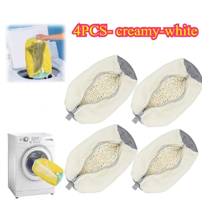 Washing Machine Shoe Bag - Heavy Duty Mesh Laundry Protector Anti-Deformation Anti-Wear Sneaker Wash Bag for Lazy Efficient Clea