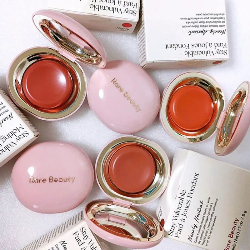 Rare Beauty Rose Neutral Mauve Blush Powder Portable Makeup Liquid Blush Moisturizing Dual-use Waterproof Lip Glaze Plump Smooth