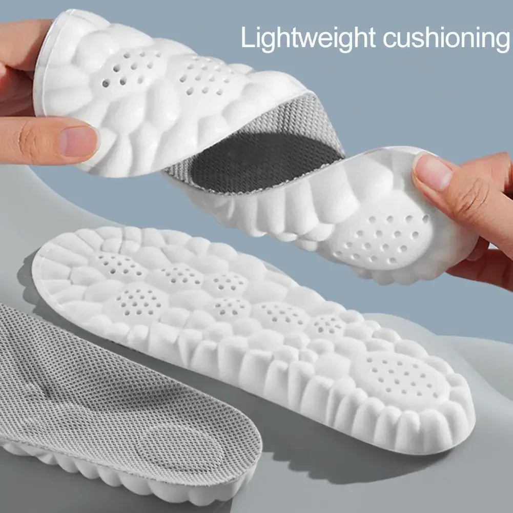 Memory Foam Insoles Cut to Fit Cloud Soles Breathable Inserts with Arch Support Shock-Absorbing Shoe Steppers for Sneakers