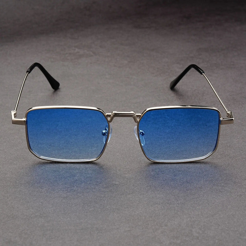 Fashion Rectangle Sunglasses Men Women Vintage Square Driving Sun Glasses Luxury Brand Metal Frame Eyewear Lentes De Sol Hombre