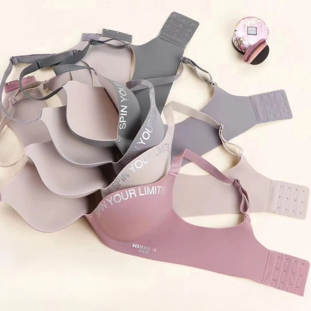 Women Print Seamless Bra Sexy Lingerie Floral Push Up Bras One-Piece Underwear 2024