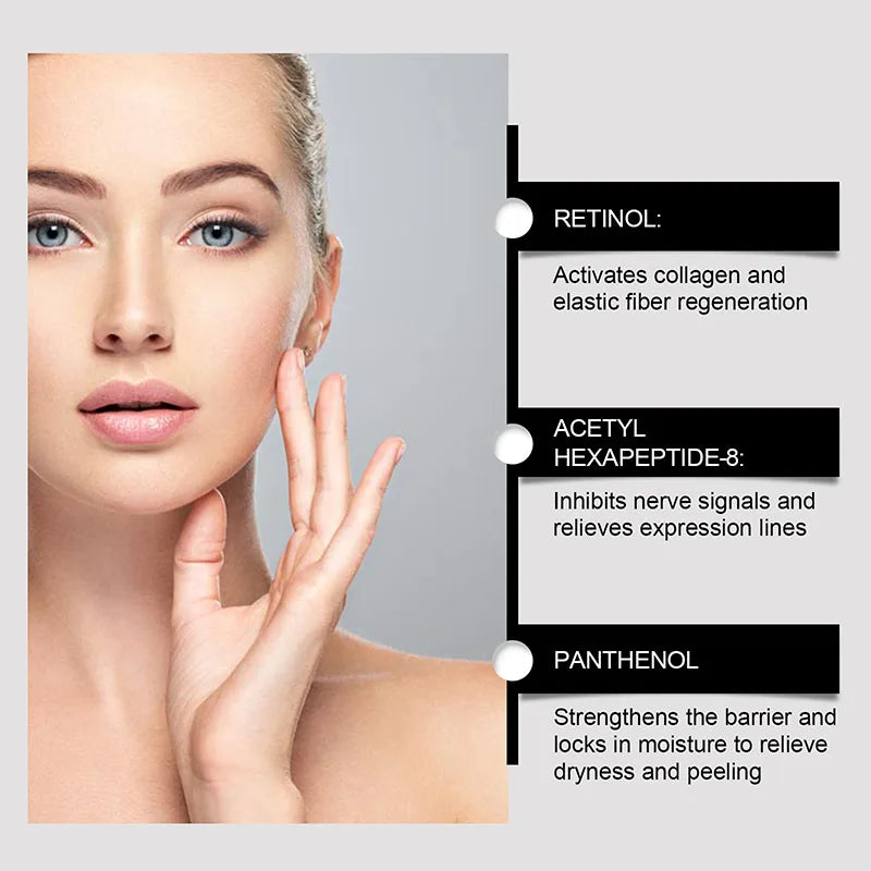 Retinol Wrinkle Remover Cream Shot Tightening Firming Fine Line Enhancer Moisturizing Pore Shrinking Repair Serum Skin Care Set