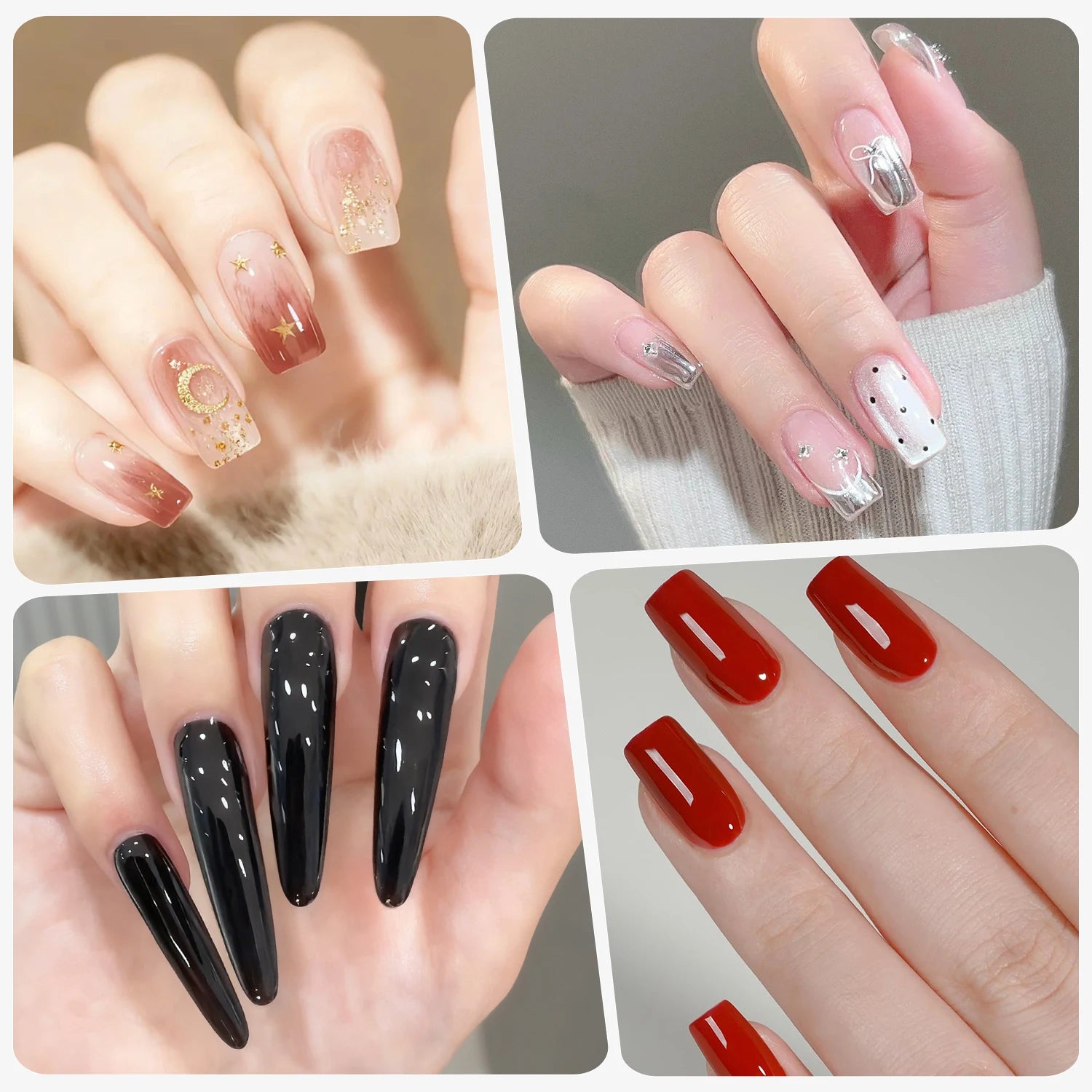 Nailpop HEMA/TPO Free Top Base Coat Gel Polish 15ml Clear Soak Off UV/LED Cured Professional Art Salon Home Use Long Lasting 1Pc