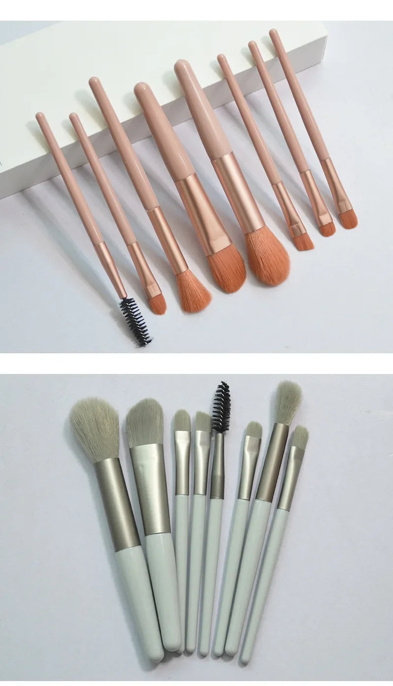8Pcs Portable Makeup Brush Eyeshadow Foundation Blending Make up Soft Fluffy Cosmetics Concealer Makeup Brush Make Up Supplies