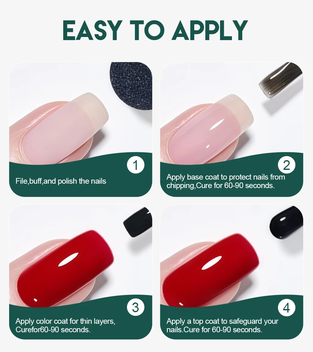 Nailpop HEMA/TPO Free Top Base Coat Gel Polish 15ml Clear Soak Off UV/LED Cured Professional Art Salon Home Use Long Lasting 1Pc