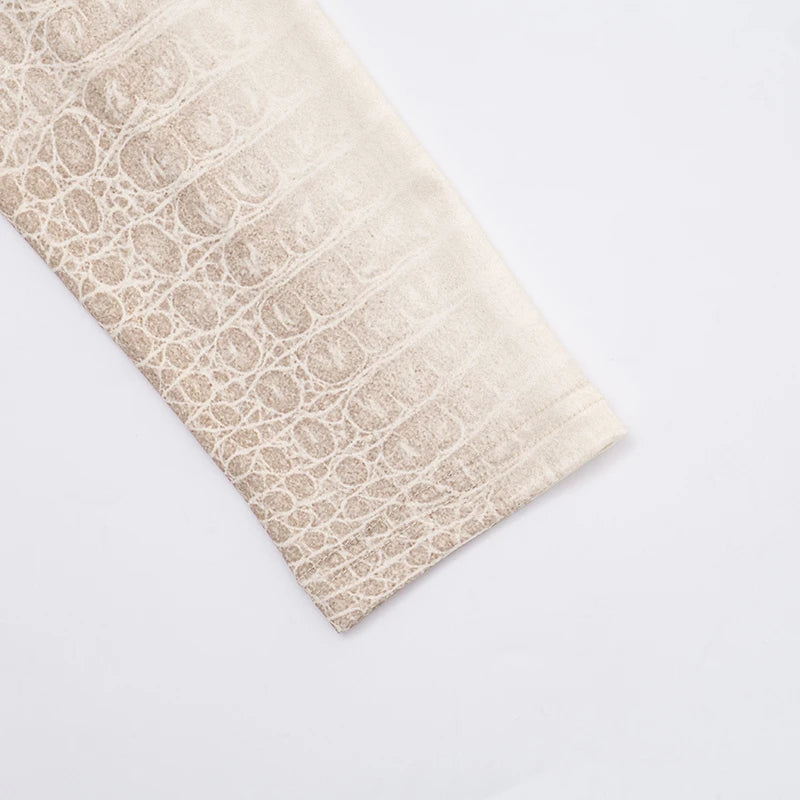 CUTENOVA Fall New Arrival Hottie Girl Long-Sleeve Fitted Snake Print Stand Collar Bodycon Mini Dress Elegant Stylish Streetwear