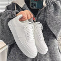 2025@@@New white men's shoes in 2025, pure white sports shoes for handsome and casual young students in spring.