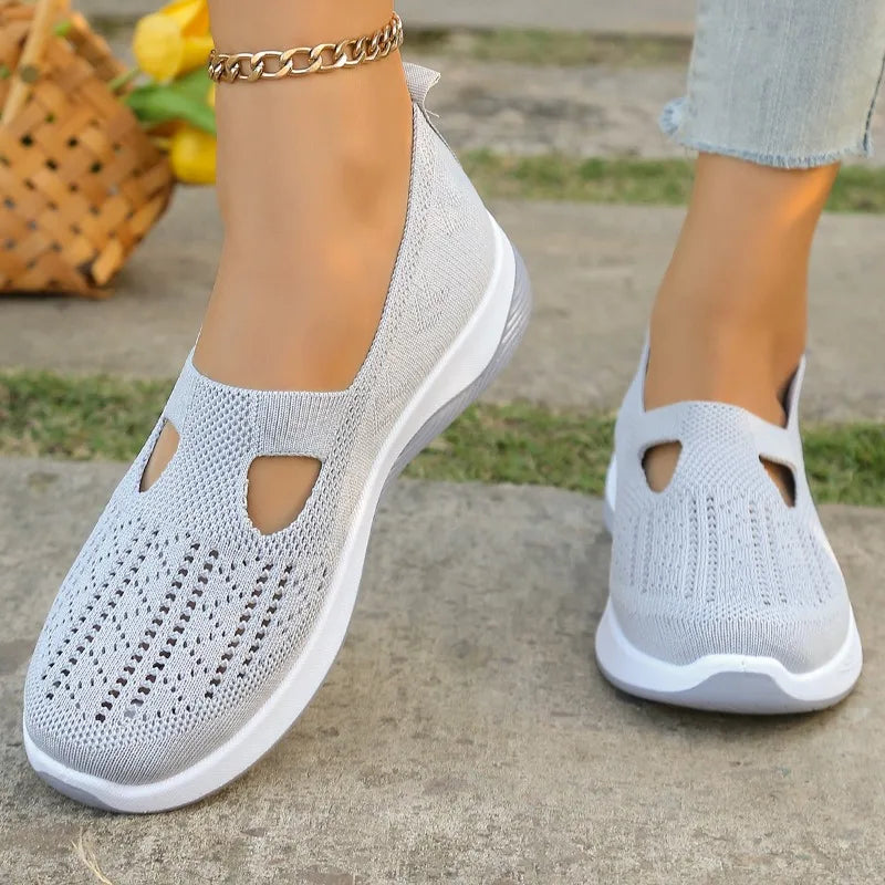 New Women's Sneakers Breathable Mesh Casual Shoes for Women Comfortable Soft Sole Walking Shoes Fashion Shallow Mouth Flat Shoes