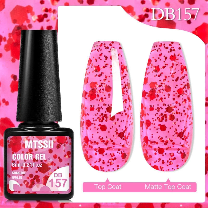 Mtssii 6ML Chocolate Color Gel Nail Polish Brown Semi Permanent UV Gel Autumn Winter Popular Soak Off Nail Art Gel Varnishes