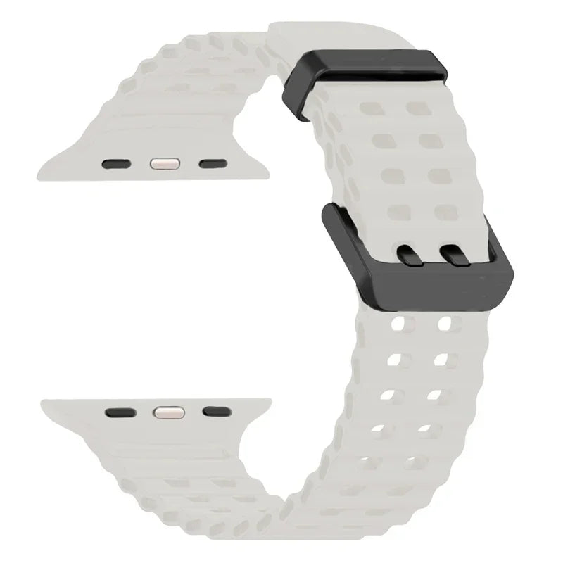 Silicone Strap for Apple Watch Ultra 3 49mm 46 45 44 42 38 41mm 40mm Sport Band for IWatch Series11 10 9 8 7 6 SE 5 4 3 2 Correa