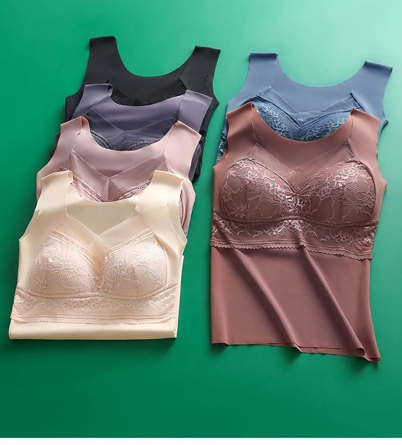 Women Velvet Padded Vest Winter Plus Size Thermo Camisole Lingerie Warm Clothing Top Inner Wear Autumn Thermal Shirt Undershirt