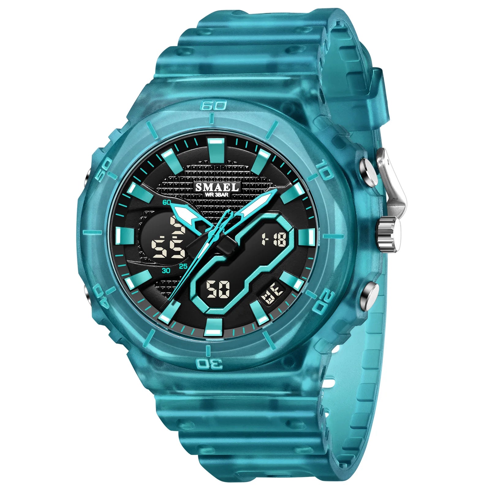 SMAEL Fashion Sport Watches for Unisex Top Brand Luxury Sports Chronograph Women Watch Waterproof Digital Quartz Wristwatch