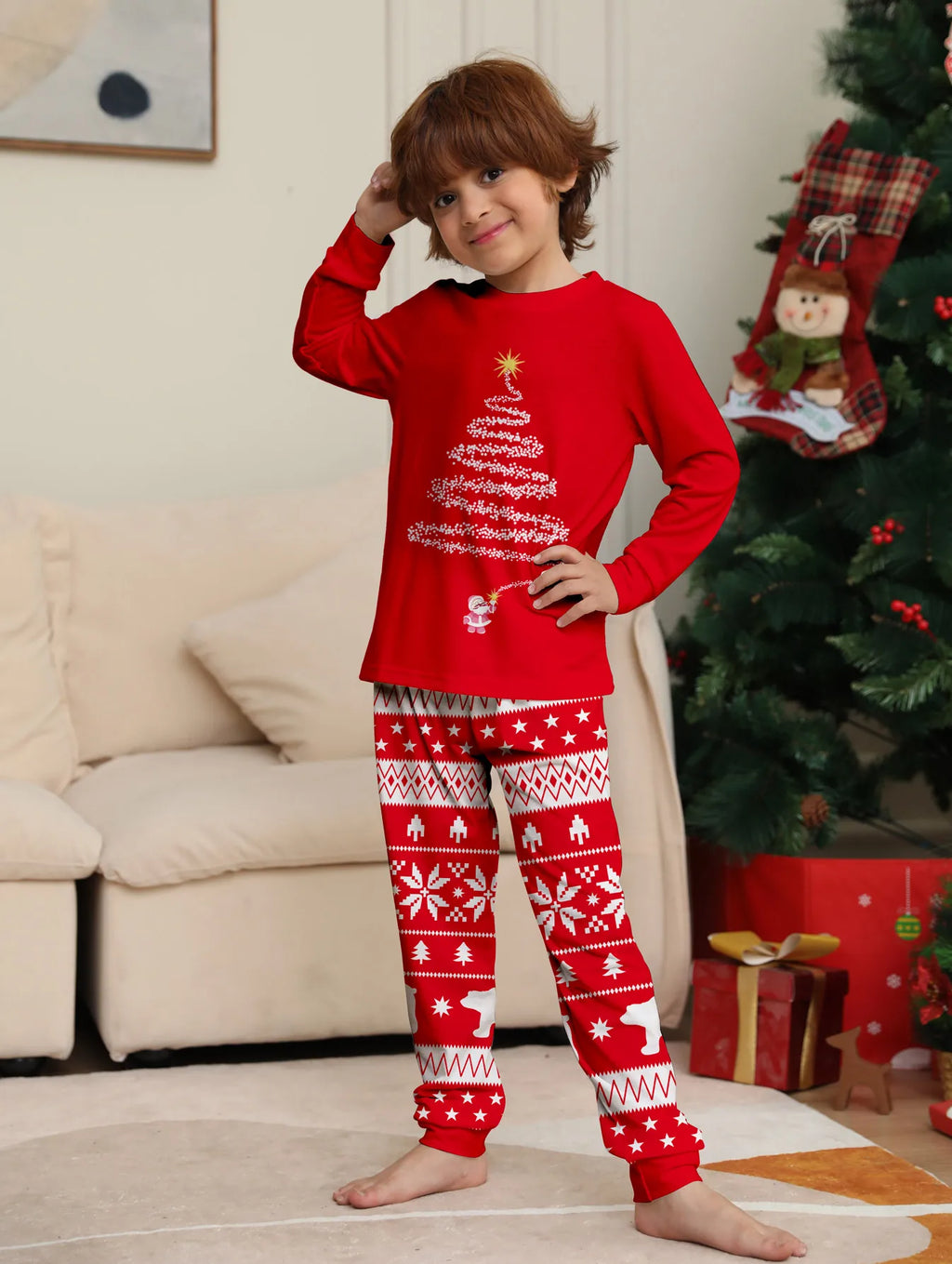 2025 Christmas Pajamas Baby Mother Kids Daughter Mommy Family Set Xmas Pjs Long Sleeve Sleepwear Matching Outfits